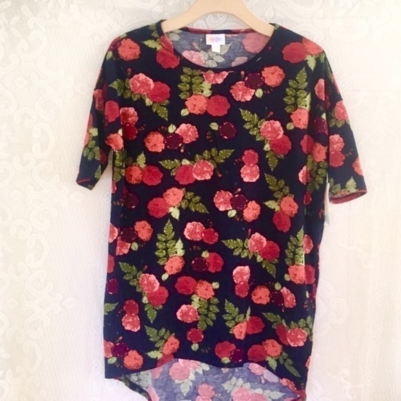 NEW! Short Sleeve Oversized Floral Lularoe Irma size XXS - Picture 4 of 9